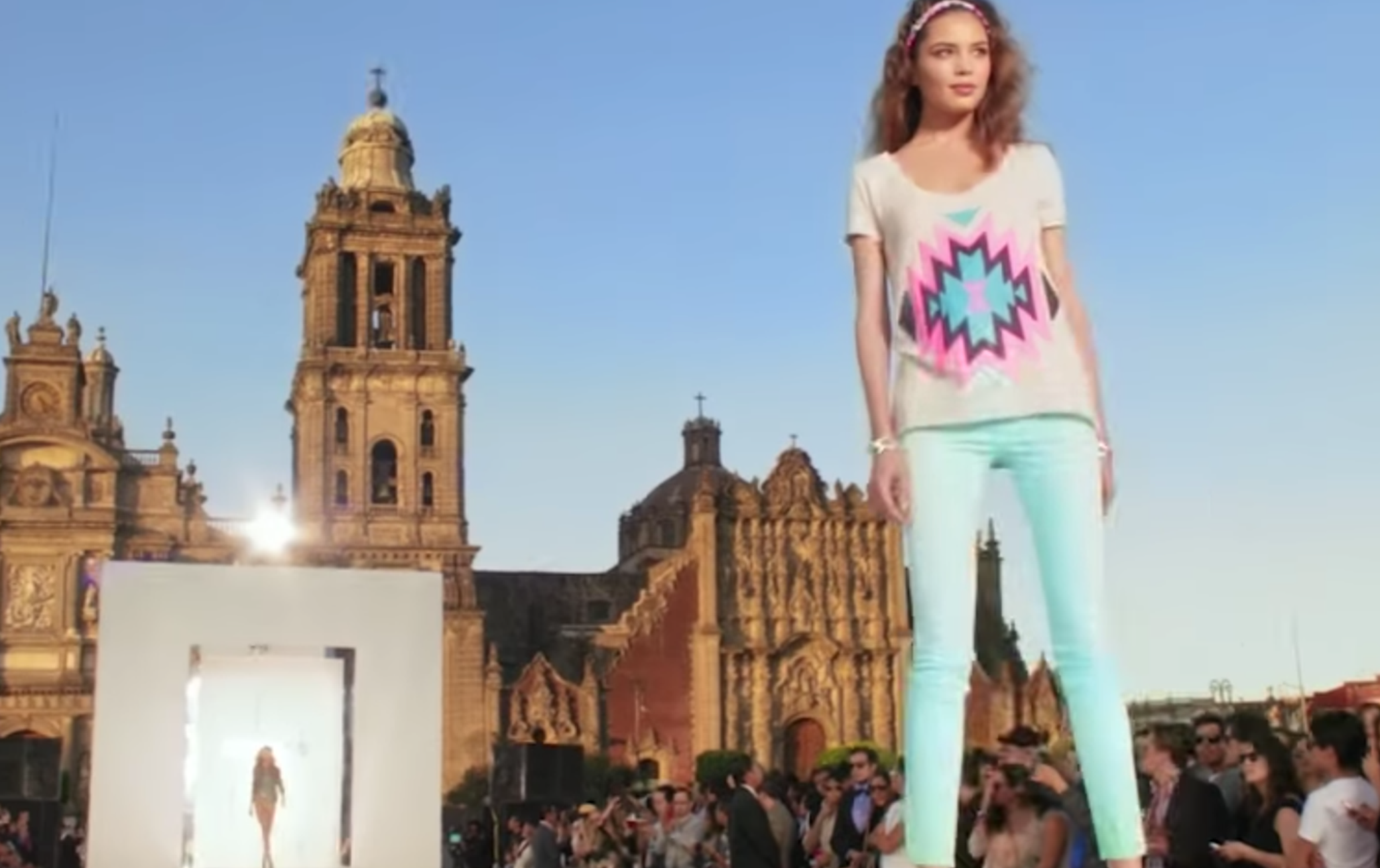 fashion show in public plaza